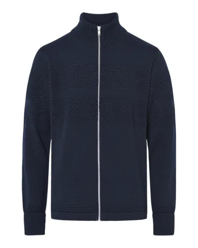 Sømandstrøje/ Saltum Cardigan Stand up Collar/ Metal Zip/Navy/ Clipper