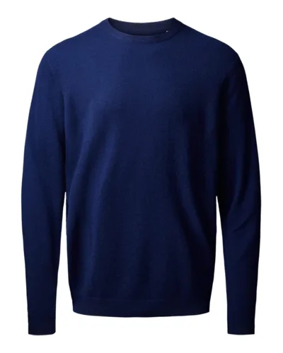 Herrepullover / Sheffield O-Neck, 100 % kashmir / Blue Depths / Clipper