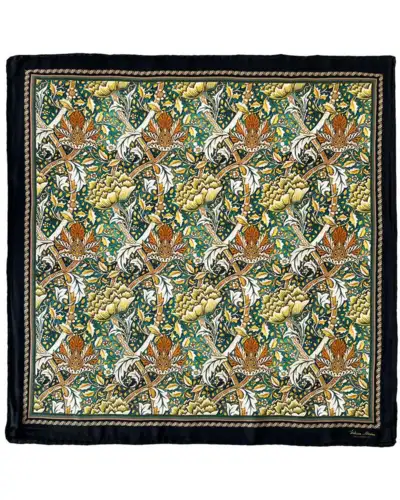 Silketørklæde / William Morris Windrush, grøn / 90 x 90 cm / Koustrup & Co.
