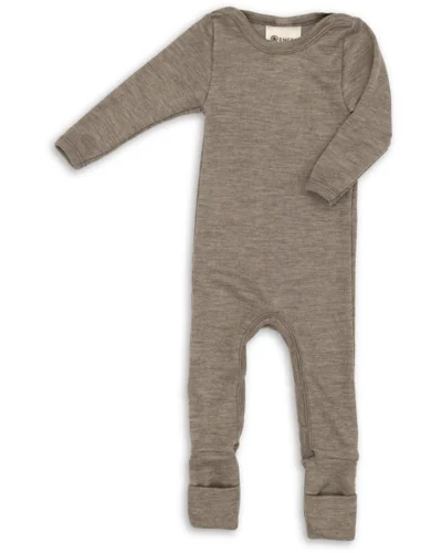 Baby sovedragt / Uld & silke / Valnød / Engel Natur