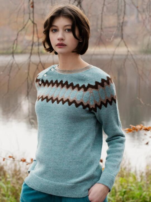 Alpaka uldsweater / Dusty Teal / Serendipity