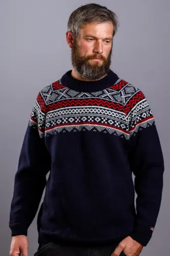 Norsk sweater / Setesdal / Mørkeblå / Norwool
