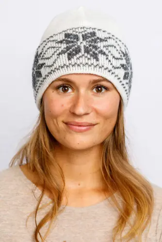 Strikhue / Nordstjerne / Hvid-grå / VARMA