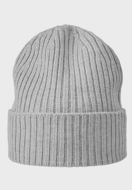 Beanie fra MJM/ 100% Merino Uld / Lysegrå