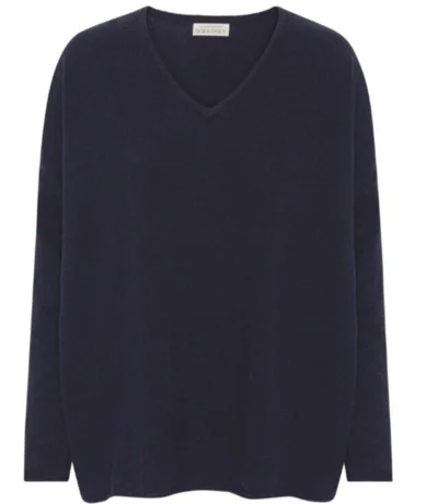 Gorridsen Stella Navy med V-hals – onesize strik