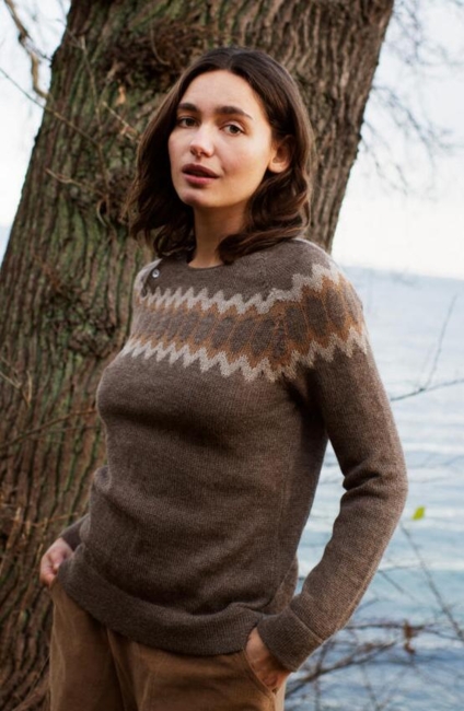 Serendipity Nordic  Alpaca Sweater – Earth