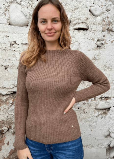 Alpaca Sweater /Elise Rib/ Cocoa/ Essensia
